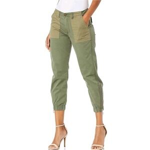 Hudson Jaclyn Flight Pant Women's 30‎ Olive Green Jogger Zip Ankle